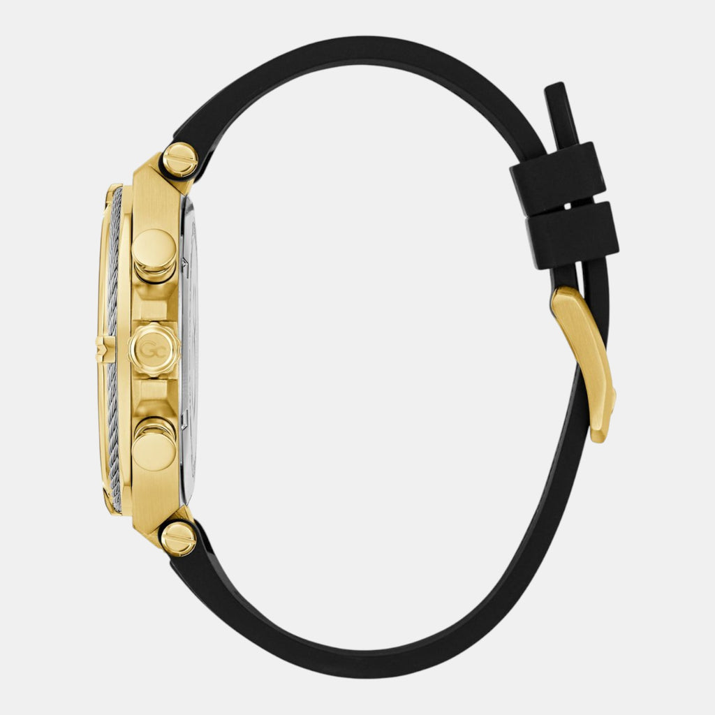 Gc Sportchic Men Quartz Green Dial Chronograph Silicone Watch Z32006G9