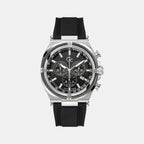 Gc Ironclass Men Quartz Black Dial Chronograph Silicone Watch Z32007G2