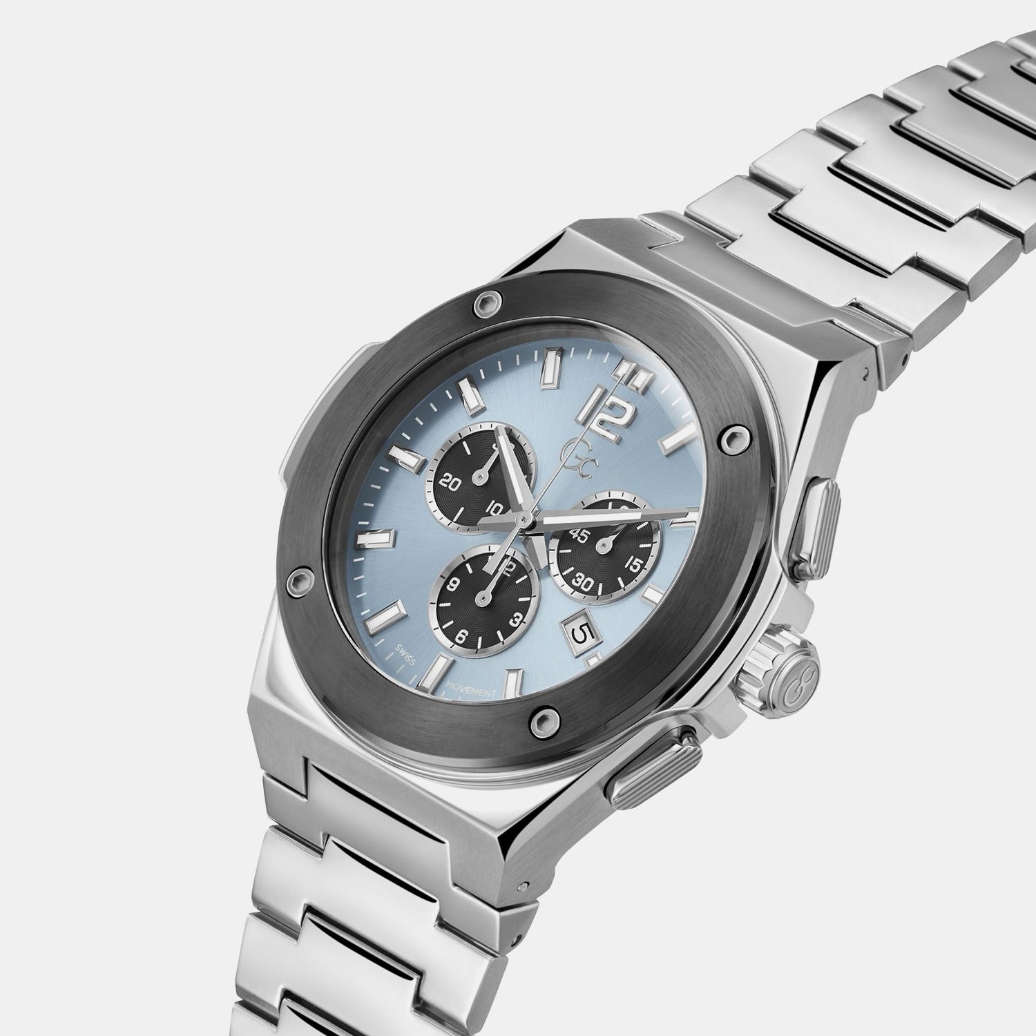 Men Quartz Blue Dial Analog Stainless Steel Watch Z33001G7MF