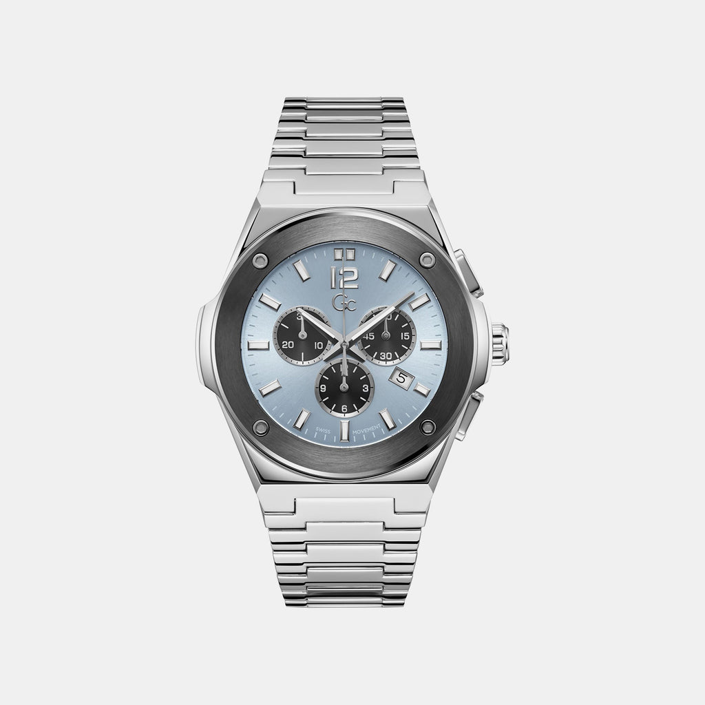 Men Quartz Blue Dial Analog Stainless Steel Watch Z33001G7MF