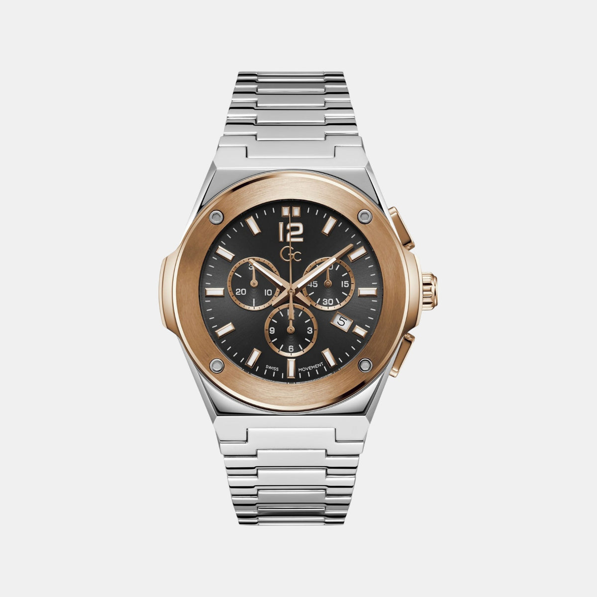 Idol Men Quartz Black Dial Chronograph Stainless Steel Watch Z33002G2Mf
