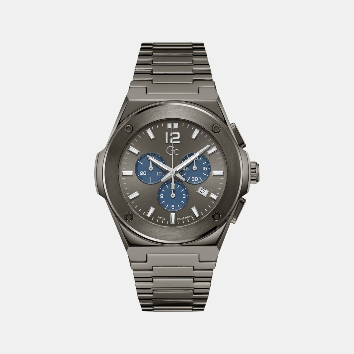 Idol Men Quartz Grey Dial Chronograph Stainless Steel Watch Z33003G5Mf
