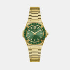 Idol Women Quartz Green Dial Analog Stainless Steel Watch Z34002L9MF