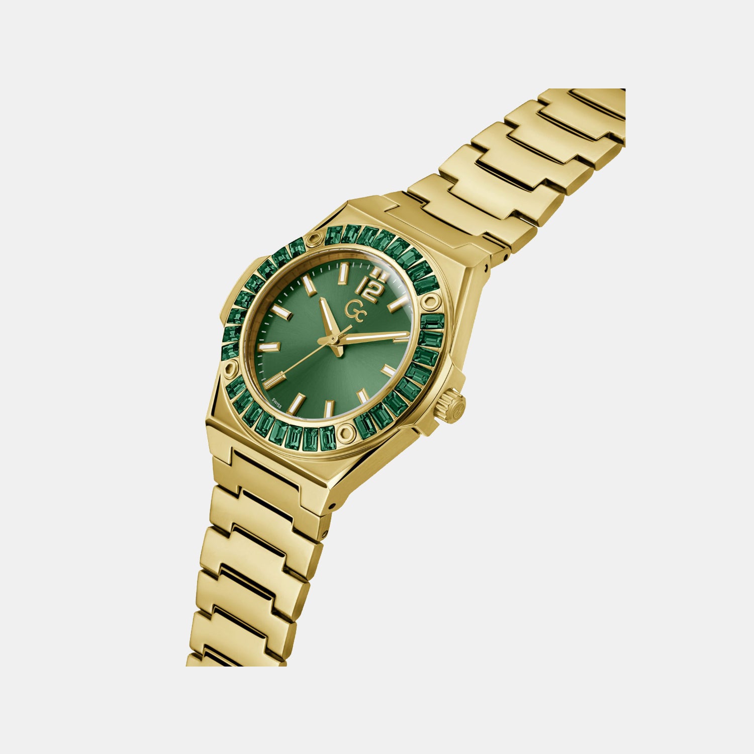 Idol Women Quartz Green Dial Analog Stainless Steel Watch Z34002L9MF