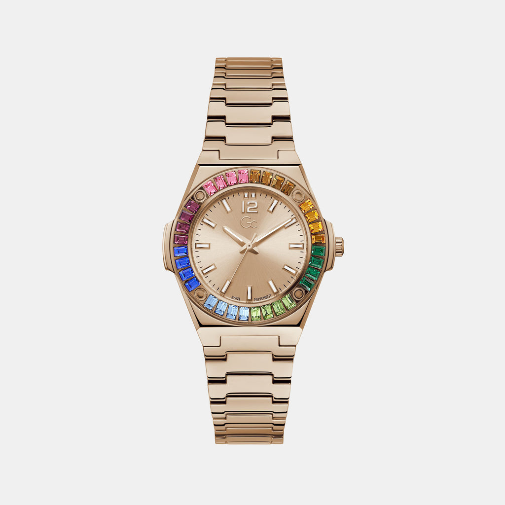 GC Round Rose Gold Analog watch