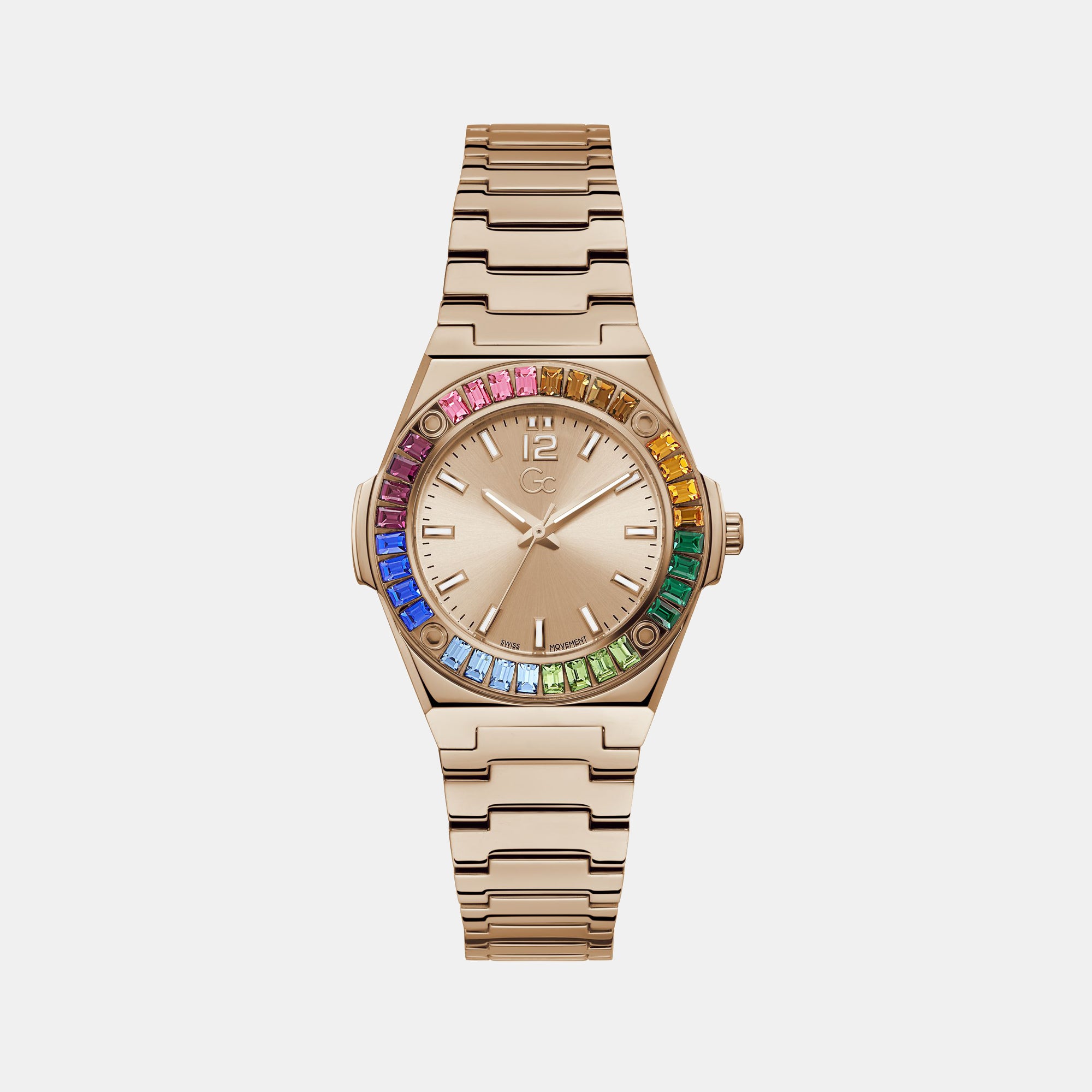 GC Round Rose Gold Analog watch