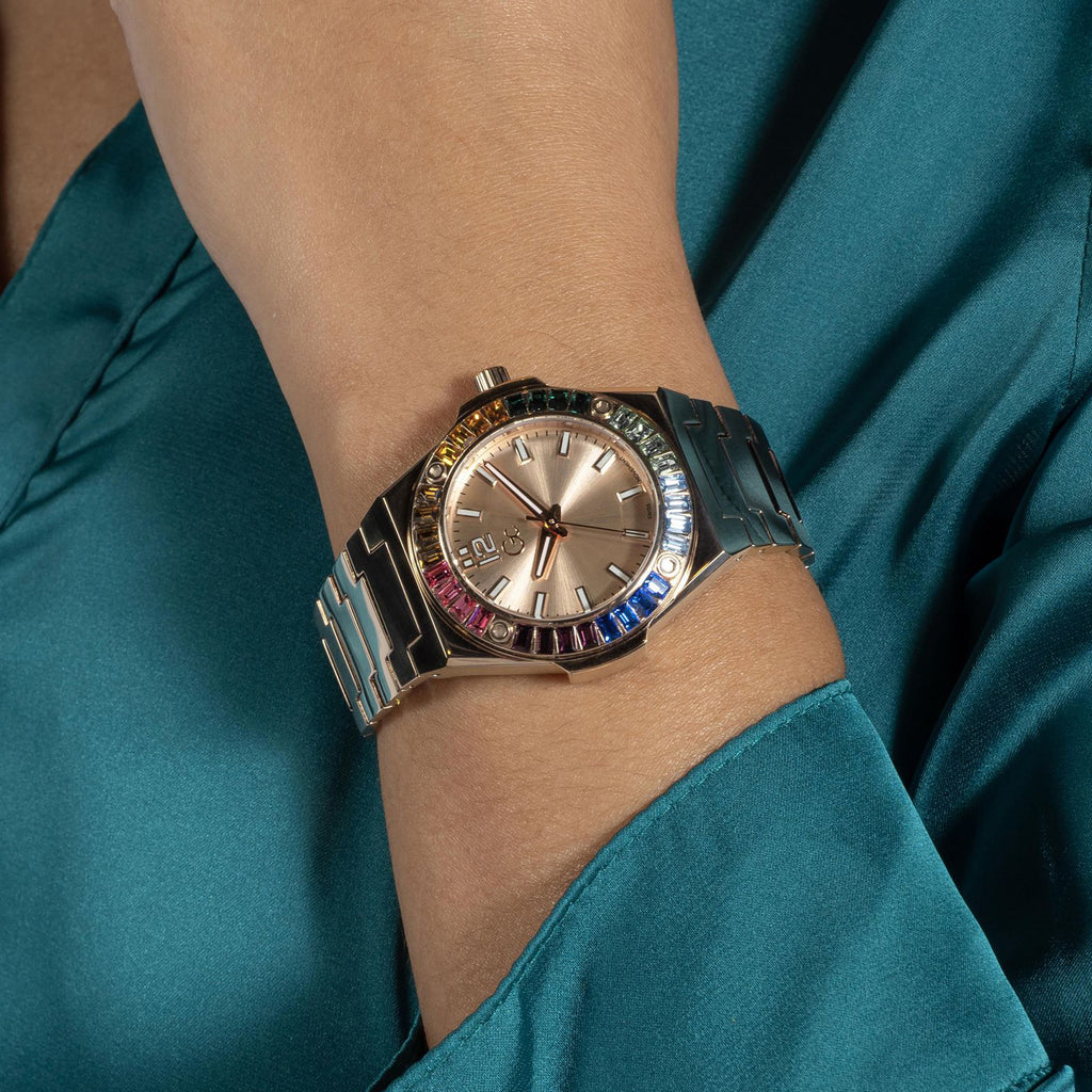 Women Quartz Rose Gold Dial Analog Stainless Steel Watch Z34004L3MF