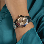 Women Quartz Rose Gold Dial Analog Stainless Steel Watch Z34004L3MF