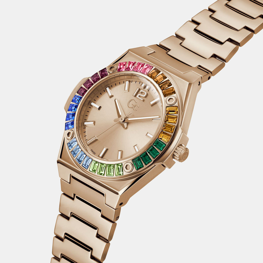 GC Women Round Rose Gold watch