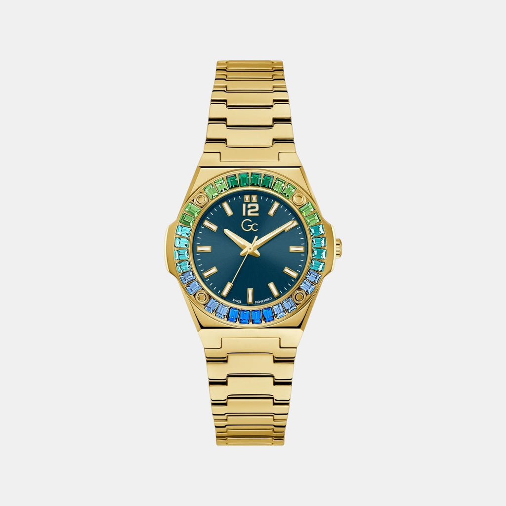 Idol Women Quartz Blue Dial Analog Stainless Steel Watch Z34007L7MF