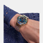 Idol Women Quartz Blue Dial Analog Stainless Steel Watch Z34007L7MF