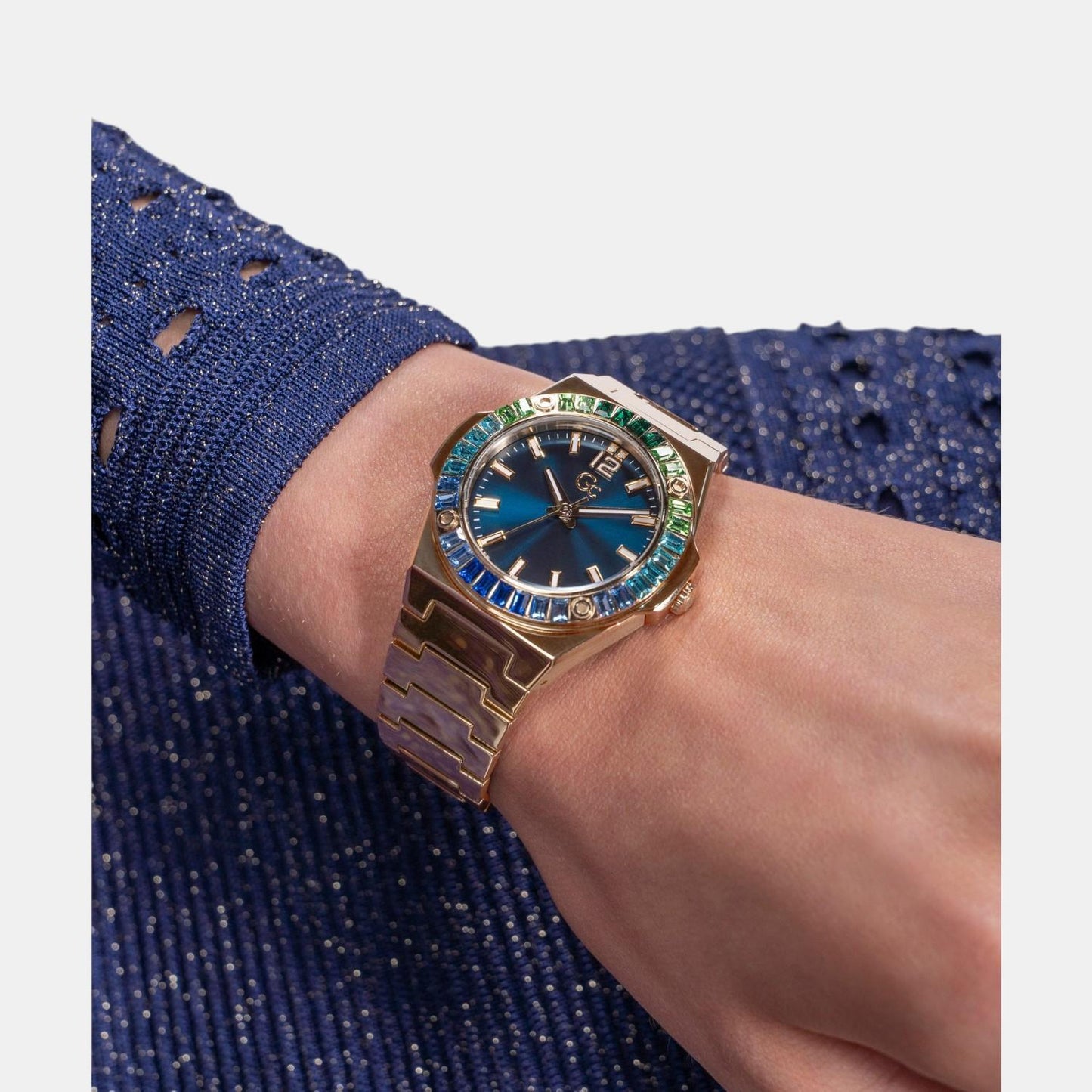 Idol Women Quartz Blue Dial Analog Stainless Steel Watch Z34007L7MF