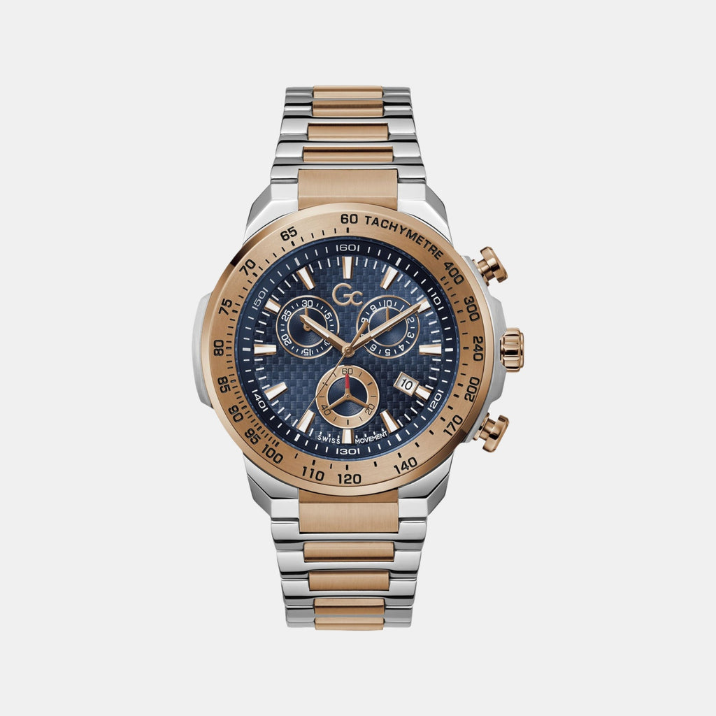 First Class Chrono Men Quartz Blue Dial Chronograph Stainless Steel Watch Z35001G7MF