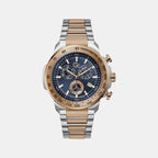 First Class Chrono Men Quartz Blue Dial Chronograph Stainless Steel Watch Z35001G7MF