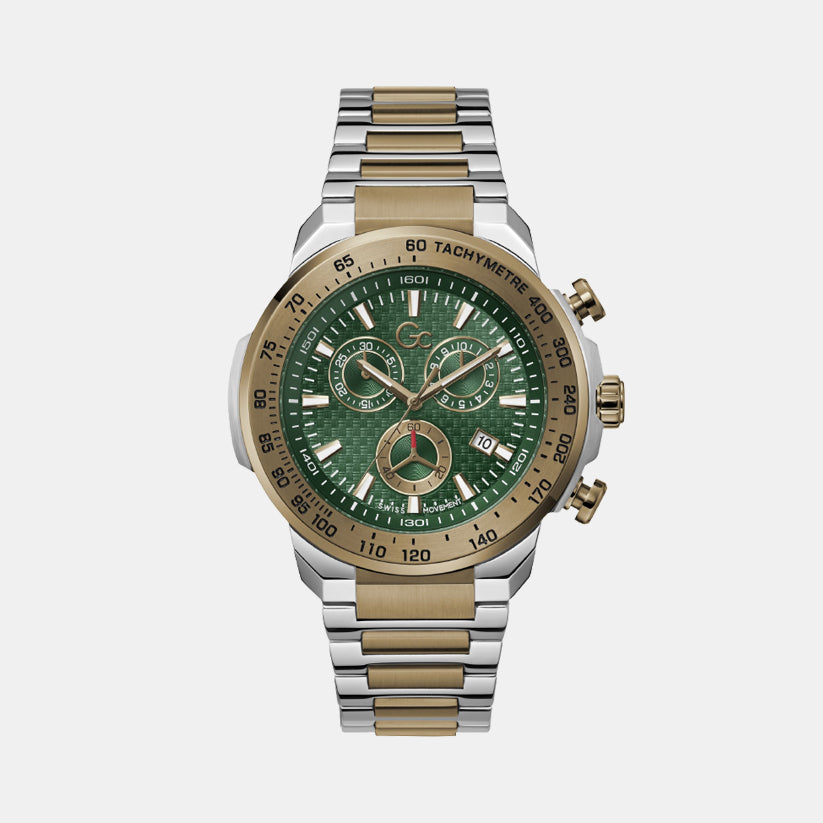 GC Round Green Chronograph watch