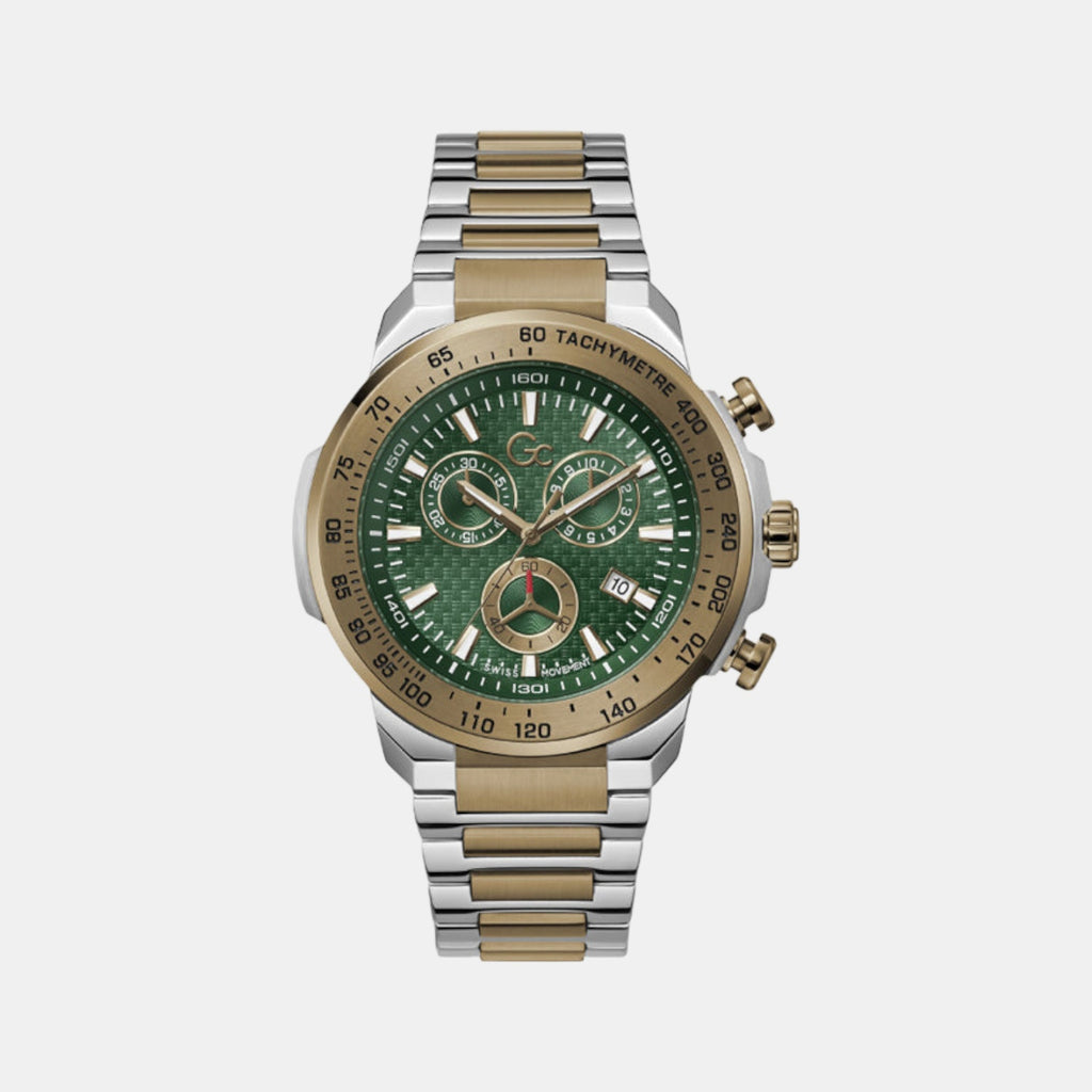 First Class Men Quartz Green Dial Chronograph Stainless Steel Watch Z35002G9MF
