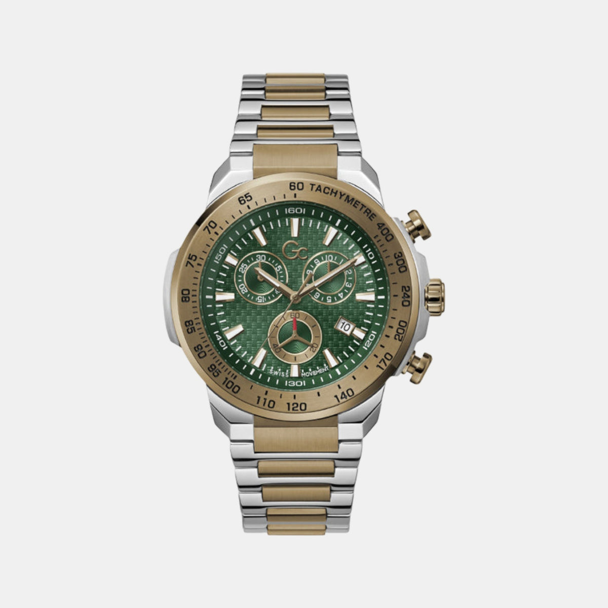 Flair Men Quartz Green Dial Chronograph Stainless Steel Watch Z35002G9MF