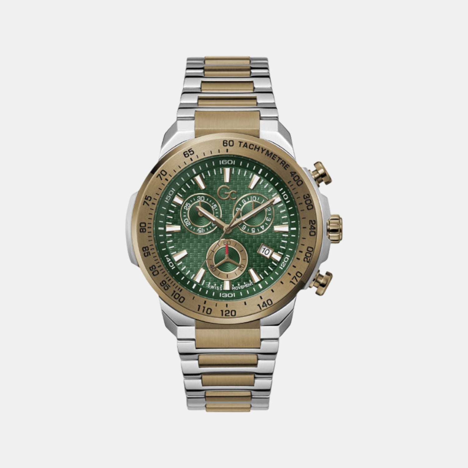 First Class Men Quartz Green Dial Chronograph Stainless Steel Watch Z35002G9MF