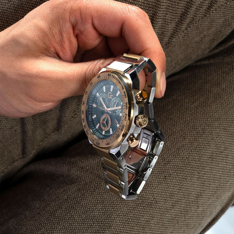 First Class Men Quartz Green Dial Chronograph Stainless Steel Watch Z35002G9MF