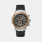 GC Round Black Chronograph watch