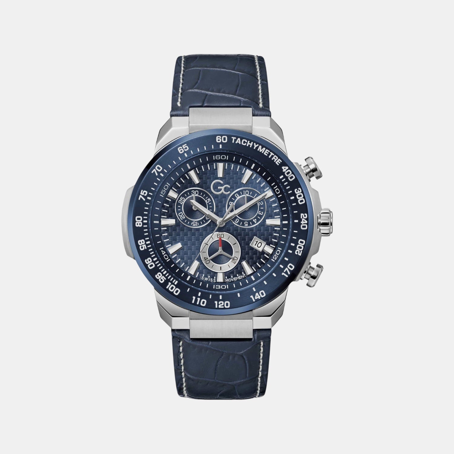 First Class Chrono Men Quartz Blue Dial Chronograph Leather Watch Z35004G7MF