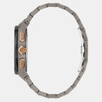 Fiber Men Quartz Black Dial Chronograph Stainless Steel Watch Z37002G2MF