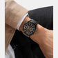 Fiber Men Quartz Black Dial Chronograph Stainless Steel Watch Z37002G2MF