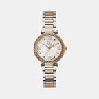 Tiara Women Quartz White Dial Analog Stainless Steel Watch Z41002L1MF