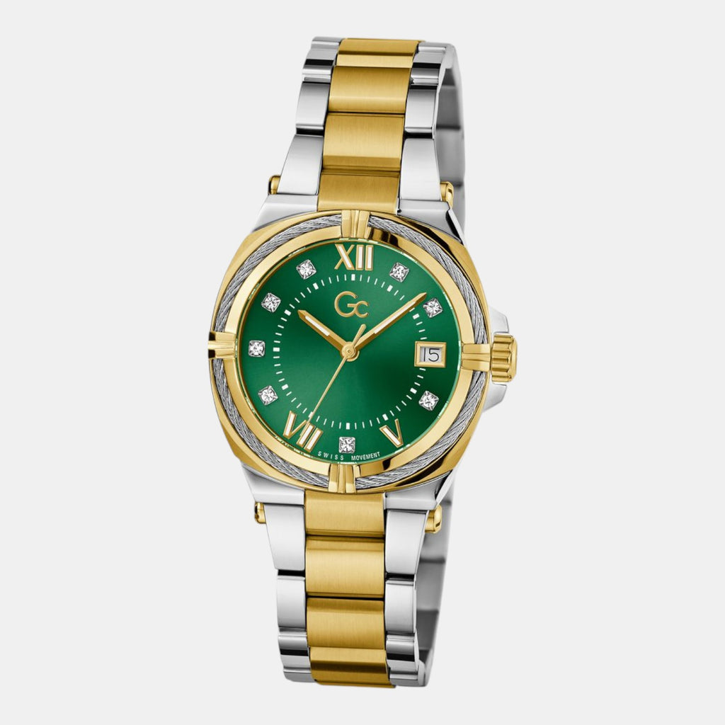 Iron Class Women Quartz Green Dial Analog Stainless Steel Watch Z43002L1MF