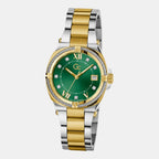 Iron Class Women Quartz Green Dial Analog Stainless Steel Watch Z43002L1MF