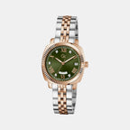 Gc Flair Coussin Lady Women Quartz Green Dial Analog Stainless Steel Watch Z44004L3