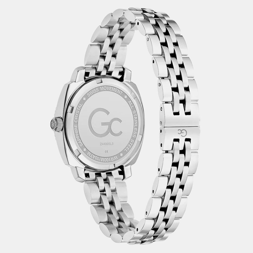 Gc Dress Women Quartz Purple Dial Analog Stainless Steel Watch Z44005L3