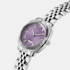 Gc Dress Women Quartz Purple Dial Analog Stainless Steel Watch Z44005L3