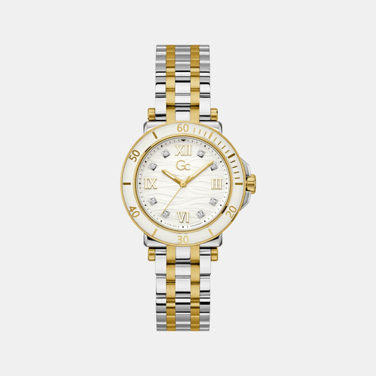 One Sport Women Quartz White Dial Analog Stainless Steel Watch Z45002L1MF