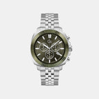 Gc Flair Men Quartz Green Dial Chronograph Stainless Steel Watch Z46008G9