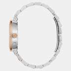 Aura Women Quartz White Dial Analog Stainless Steel Watch Z48002L1MF