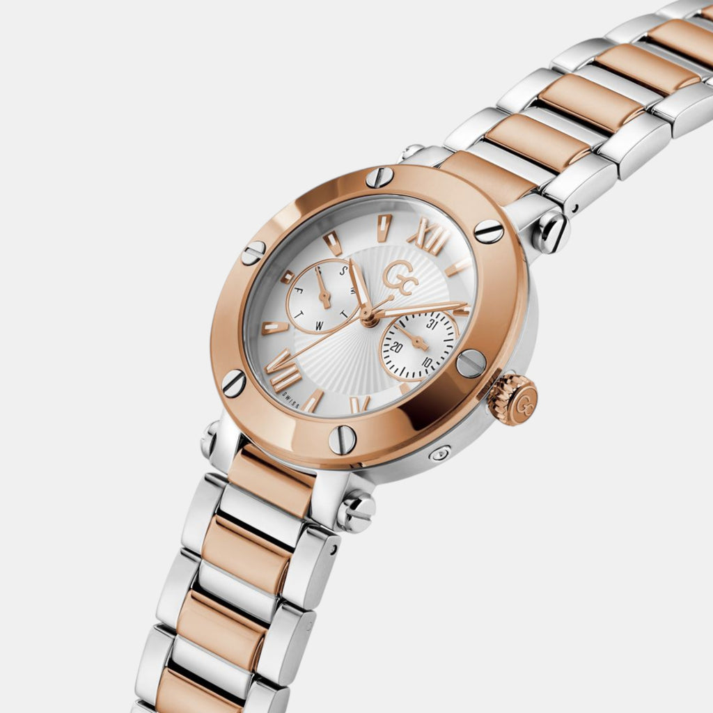 Aura Women Quartz White Dial Analog Stainless Steel Watch Z48002L1MF