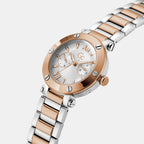 Aura Women Quartz White Dial Analog Stainless Steel Watch Z48002L1MF