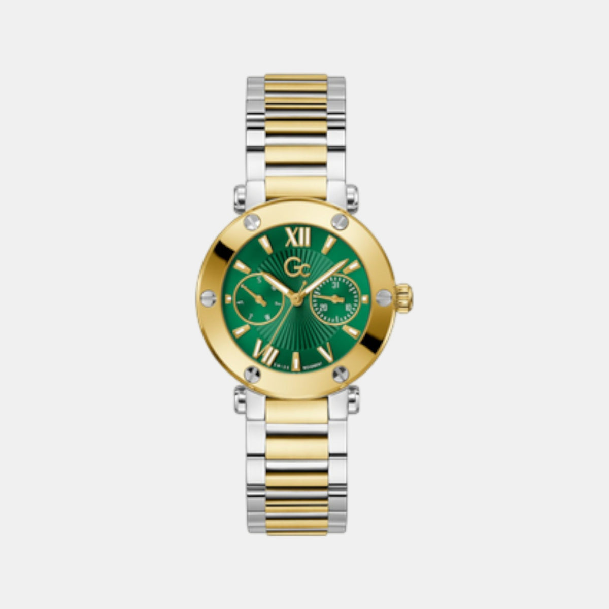 Aura Women Quartz Green Dial Multi-Function Stainless Steel Watch Z48003L6Mf