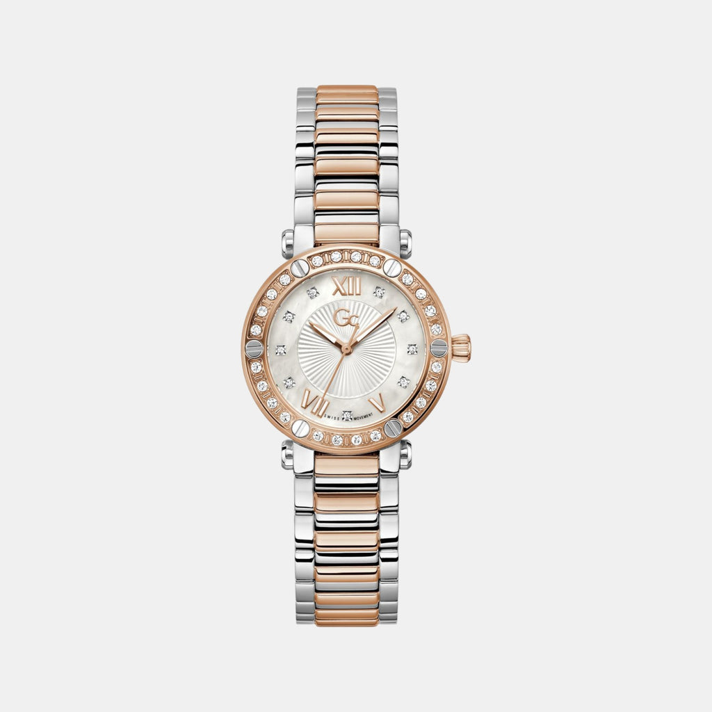 Aura Women Quartz White Dial Analog Stainless Steel Watch Z49001L1MF