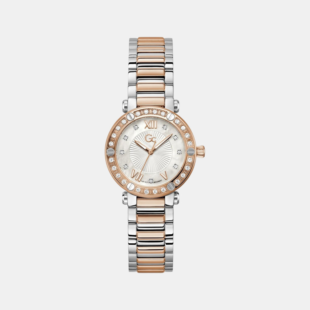 Aura Women Quartz White Dial Analog Stainless Steel Watch Z49001L1MF