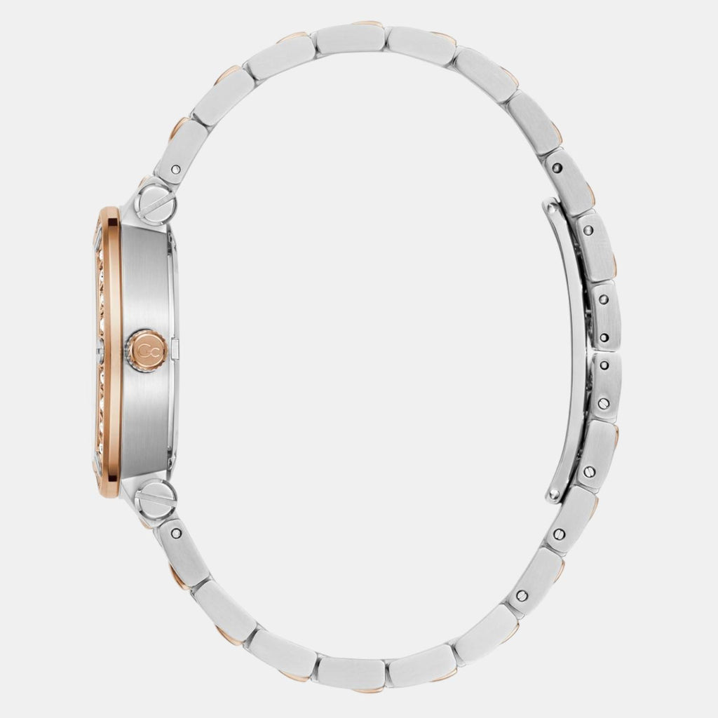 Aura Women Quartz White Dial Analog Stainless Steel Watch Z49001L1MF