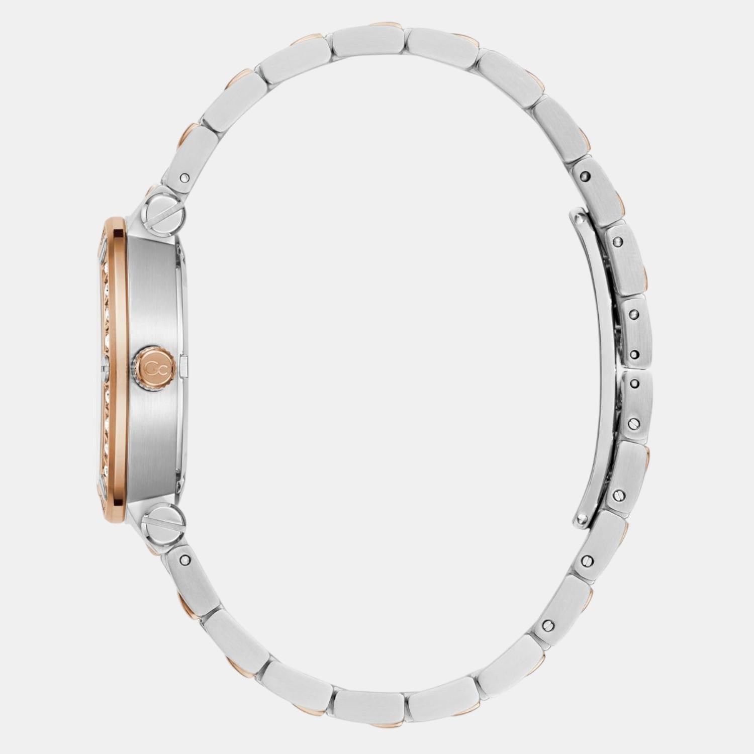 Aura Women Quartz White Dial Analog Stainless Steel Watch Z49001L1MF