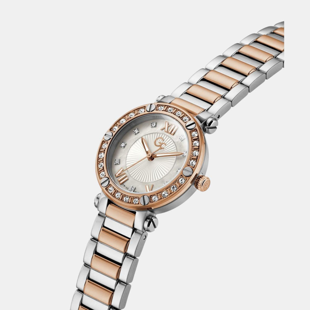 Aura Women Quartz White Dial Analog Stainless Steel Watch Z49001L1MF