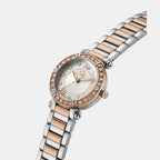 Aura Women Quartz White Dial Analog Stainless Steel Watch Z49001L1MF