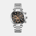 GC Round Black Chronograph watch