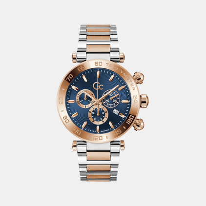 Dress Men Quartz Blue Dial Chronograph Stainless Steel Watch Z50002G7MF