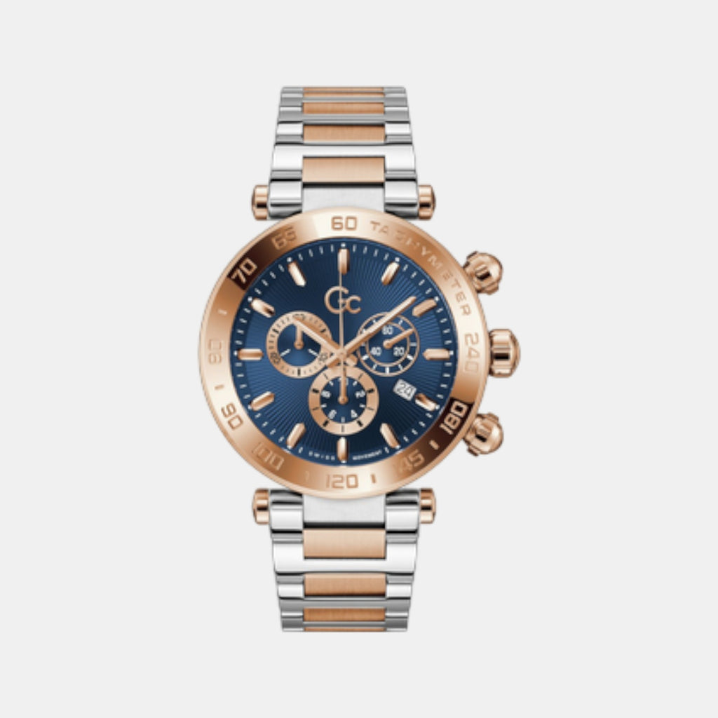 Dress Men Quartz Blue Dial Chronograph Stainless Steel Watch Z50002G7MF