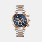Dress Men Quartz Blue Dial Chronograph Stainless Steel Watch Z50002G7MF