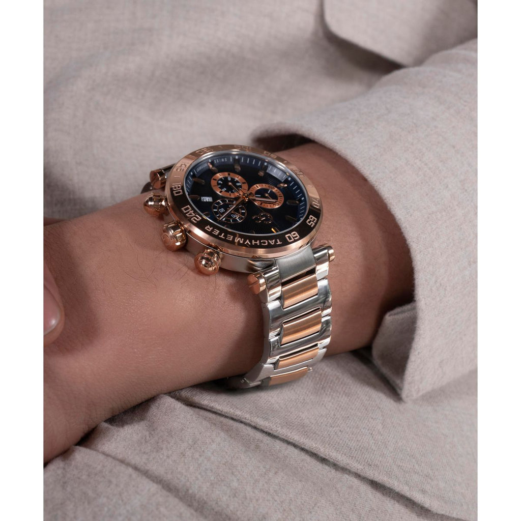 Dress Men Quartz Blue Dial Chronograph Stainless Steel Watch Z50002G7MF